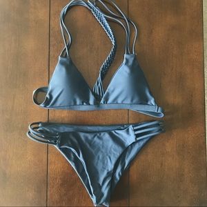 Cupshe Steel Gray Bikini